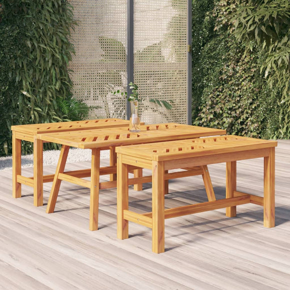 NNEVL Coffee Table 100x50x45 cm Solid Wood Acacia
