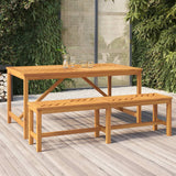 NNEVL Garden Dining Table 150x90x74 cm Solid Wood Acacia
