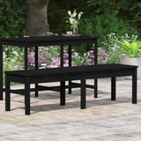 NNEVL 2-Seater Garden Bench Black 159.5x44x45 cm Solid Wood Pine