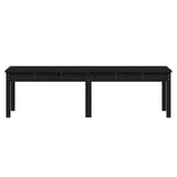 NNEVL 2-Seater Garden Bench Black 159.5x44x45 cm Solid Wood Pine