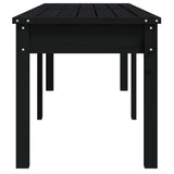 NNEVL 2-Seater Garden Bench Black 159.5x44x45 cm Solid Wood Pine