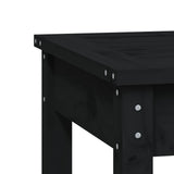 NNEVL 2-Seater Garden Bench Black 159.5x44x45 cm Solid Wood Pine