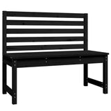 NNEVL Garden Bench Black 109 cm Solid Wood Pine