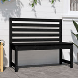 NNEVL Garden Bench Black 109 cm Solid Wood Pine
