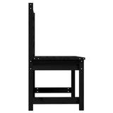 NNEVL Garden Bench Black 109 cm Solid Wood Pine