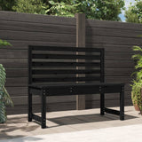NNEVL Garden Bench Black 109 cm Solid Wood Pine