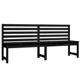 NNEVL Garden Bench Black 201.5 cm Solid Wood Pine