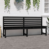 NNEVL Garden Bench Black 201.5 cm Solid Wood Pine