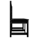 NNEVL Garden Bench Black 201.5 cm Solid Wood Pine