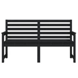 NNEVL Garden Bench Black 159.5x48x91.5 cm Solid Wood Pine