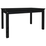 NNEVL Garden Table Black 82.5x50.5x45 cm Solid Wood Pine