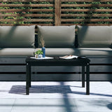 NNEVL Garden Table Black 82.5x50.5x45 cm Solid Wood Pine