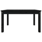 NNEVL Garden Table Black 82.5x50.5x45 cm Solid Wood Pine