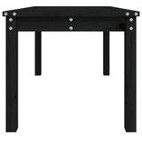 NNEVL Garden Table Black 82.5x50.5x45 cm Solid Wood Pine