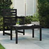 NNEVL Garden Table Black 82.5x50.5x45 cm Solid Wood Pine