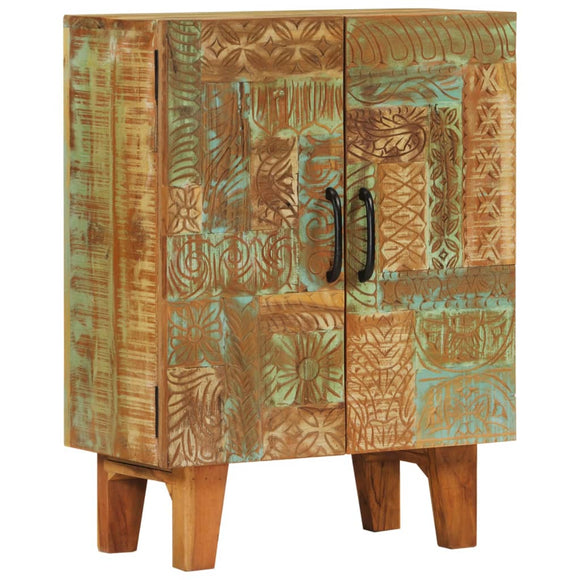 NNEVL Hand Carved Sideboard 55x30x75 cm Solid Wood Reclaimed