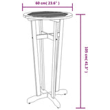NNEVL Garden Bar Table Ø60x105 cm Solid Wood Acacia