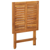 NNEVL 3 Piece Folding Bistro Set with Cushions Solid Wood Acacia