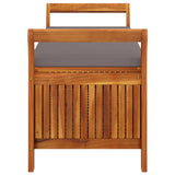 NNEVL Garden Storage Bench with Cushion 126 cm Solid Wood Acacia