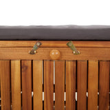 NNEVL Garden Storage Bench with Cushion 126 cm Solid Wood Acacia