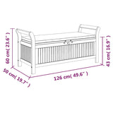 NNEVL Garden Storage Bench with Cushion 126 cm Solid Wood Acacia