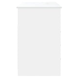 NNEVL Desk with Drawers White 102x50x76 cm Engineered Wood