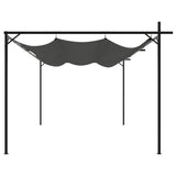 NNEVL Pergola with Retractable Roof Anthracite 395x292x230 cm