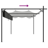NNEVL Pergola with Retractable Roof Anthracite 395x292x230 cm