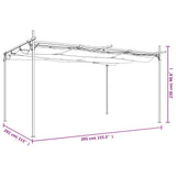 NNEVL Pergola with Retractable Roof Anthracite 395x292x230 cm