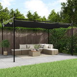 NNEVL Pergola with Retractable Roof Anthracite 395x292x230 cm
