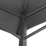 NNEVL BBQ Gazebo with Side Shelves Anthracite 240x150x243 cm Steel