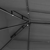 NNEVL Gazebo with Sidewalls Anthracite 400x300x270 cm Steel