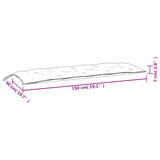 NNEVL Garden Bench Cushion Black 150x50x7 cm Oxford Fabric