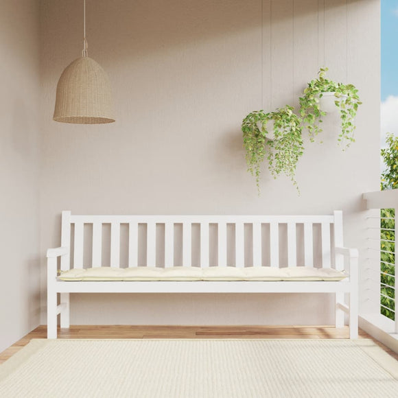 NNEVL Garden Bench Cushion Cream 200x50x7 cm Oxford Fabric