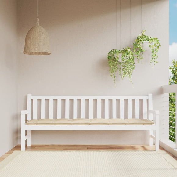 NNEVL Garden Bench Cushion Beige 200x50x7 cm Oxford Fabric