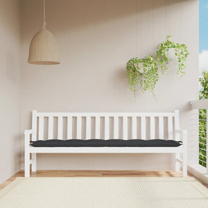 NNEVL Garden Bench Cushion Black 200x50x7 cm Oxford Fabric