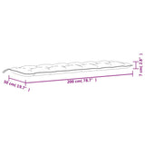 NNEVL Garden Bench Cushion Taupe 200x50x7 cm Oxford Fabric