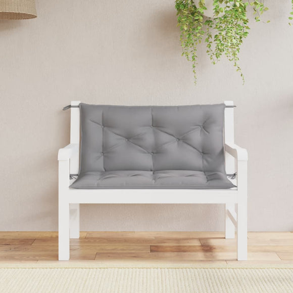 NNEVL Garden Bench Cushions 2pcs Grey 100x50x7 cm Oxford Fabric