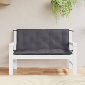 NNEVL Garden Bench Cushions 2pcs Anthracite 120x50x7cm Oxford Fabric