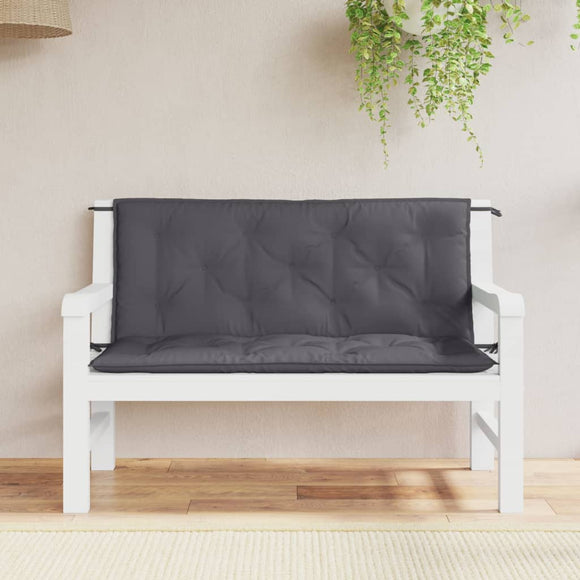 NNEVL Garden Bench Cushions 2pcs Anthracite 120x50x7cm Oxford Fabric