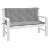 NNEVL Garden Bench Cushions 2pcs Grey 120x50x7cm Oxford Fabric