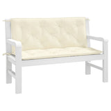 NNEVL Garden Bench Cushions 2pcs Cream White 120x50x7cm Oxford Fabric