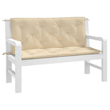 NNEVL Garden Bench Cushions 2pcs Beige 120x50x7cm Oxford Fabric