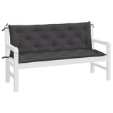 NNEVL Garden Bench Cushions 2pcs Anthracite 150x50x7cm Oxford Fabric
