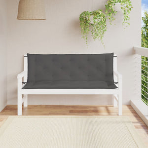 NNEVL Garden Bench Cushions 2pcs Anthracite 150x50x7cm Oxford Fabric