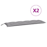 NNEVL Garden Bench Cushions 2pcs Grey 150x50x7cm Oxford Fabric