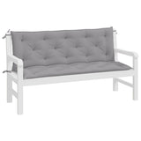 NNEVL Garden Bench Cushions 2pcs Grey 150x50x7cm Oxford Fabric