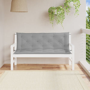 NNEVL Garden Bench Cushions 2pcs Grey 150x50x7cm Oxford Fabric