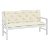 NNEVL Garden Bench Cushions 2pcs Cream White 150x50x7cm Oxford Fabric