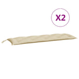 NNEVL Garden Bench Cushions 2pcs Beige 150x50x7cm Oxford Fabric